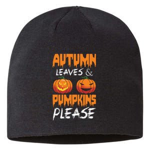 Autumn Leaves And Pumpkins Please Sustainable Beanie