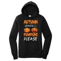 Autumn Leaves And Pumpkins Please Women's Pullover Hoodie