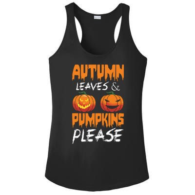 Autumn Leaves And Pumpkins Please Ladies PosiCharge Competitor Racerback Tank