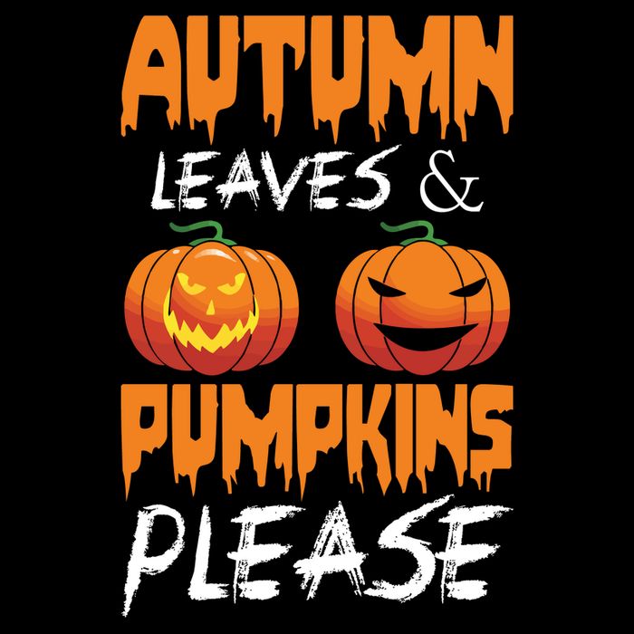 Autumn Leaves And Pumpkins Please Premium T-Shirt