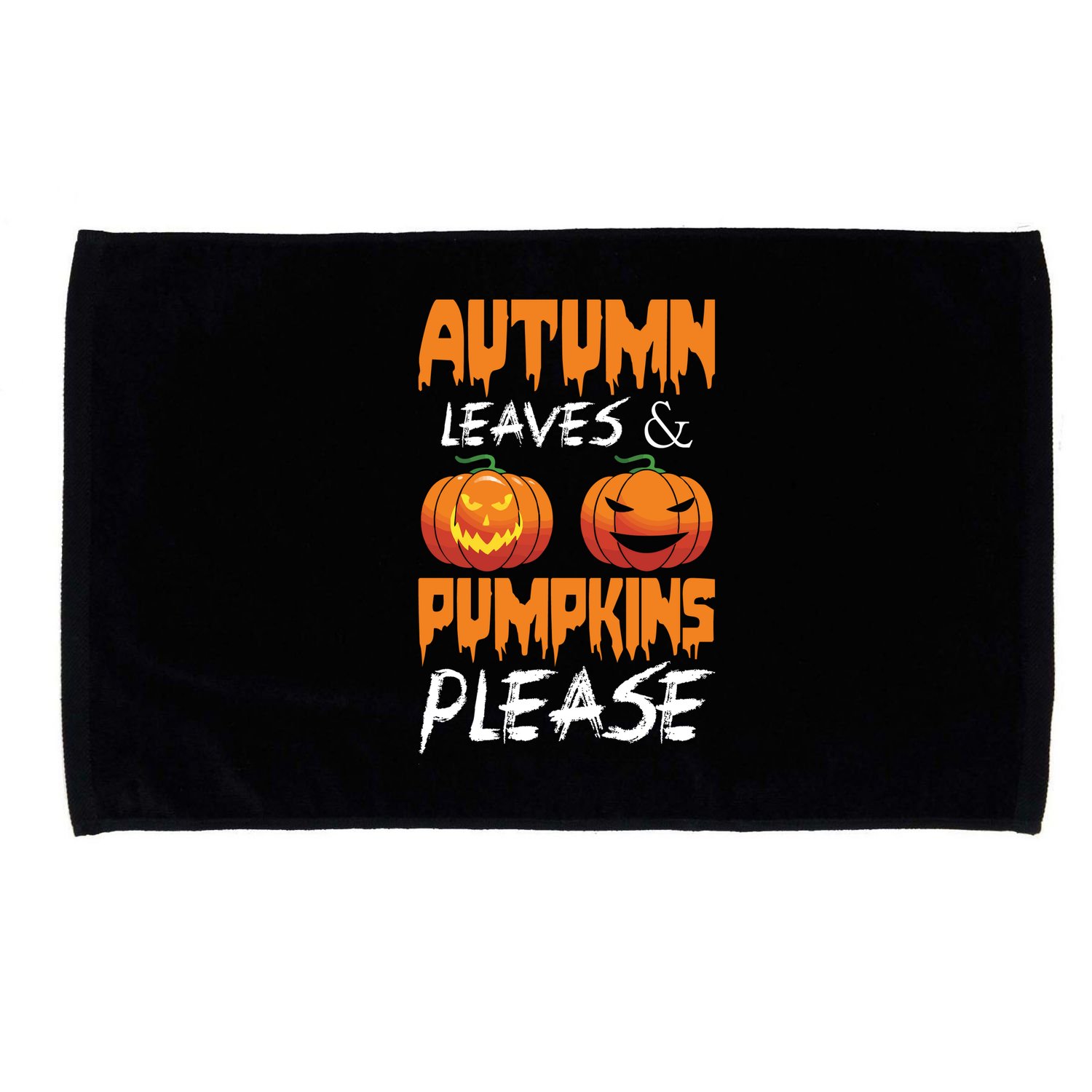 Autumn Leaves And Pumpkins Please Microfiber Hand Towel