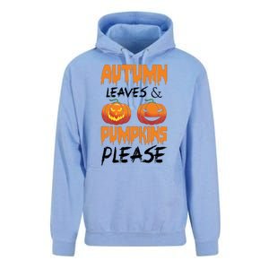 Autumn Leaves And Pumpkins Please Unisex Surf Hoodie