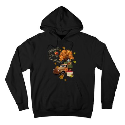 Autumn Leaves and Truck Design Apple Cider Everything Fall Hoodie