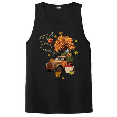 Autumn Leaves and Truck Design Apple Cider Everything Fall PosiCharge Competitor Tank