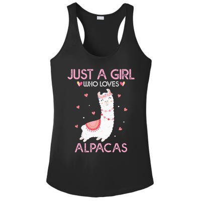 Alpaca Llama Animal Lover Gift Just A Who Loves Alpacas Ladies PosiCharge Competitor Racerback Tank