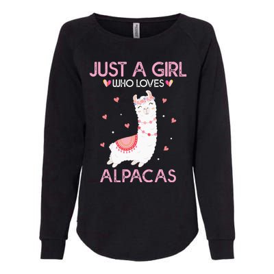 Alpaca Llama Animal Lover Gift Just A Who Loves Alpacas Womens California Wash Sweatshirt