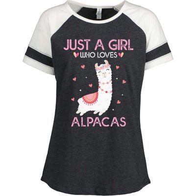 Alpaca Llama Animal Lover Gift Just A Who Loves Alpacas Enza Ladies Jersey Colorblock Tee