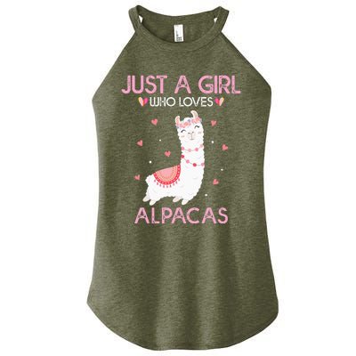 Alpaca Llama Animal Lover Gift Just A Who Loves Alpacas Women's Perfect Tri Rocker Tank