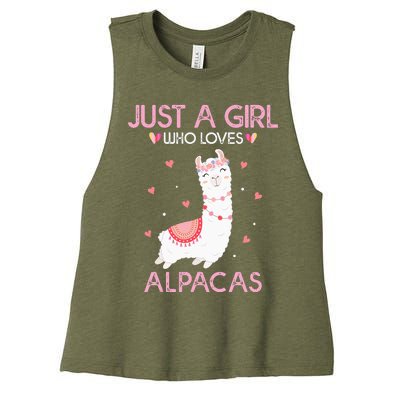 Alpaca Llama Animal Lover Gift Just A Who Loves Alpacas Women's Racerback Cropped Tank