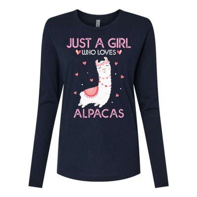 Alpaca Llama Animal Lover Gift Just A Who Loves Alpacas Womens Cotton Relaxed Long Sleeve T-Shirt