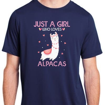 Alpaca Llama Animal Lover Gift Just A Who Loves Alpacas Adult ChromaSoft Performance T-Shirt