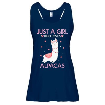 Alpaca Llama Animal Lover Gift Just A Who Loves Alpacas Ladies Essential Flowy Tank