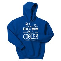 Auntie Like A Mom Only Cooler Novelty Cool Outfit Designs Gift Kids Hoodie