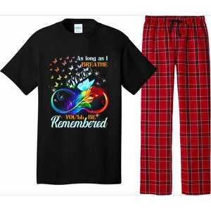 As Long As I Breathe My Mom You'll Be Remembered Rip Mother Gift Pajama Set