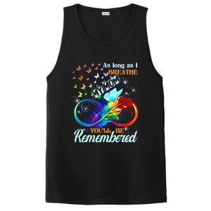 As Long As I Breathe My Mom You'll Be Remembered Rip Mother Gift PosiCharge Competitor Tank