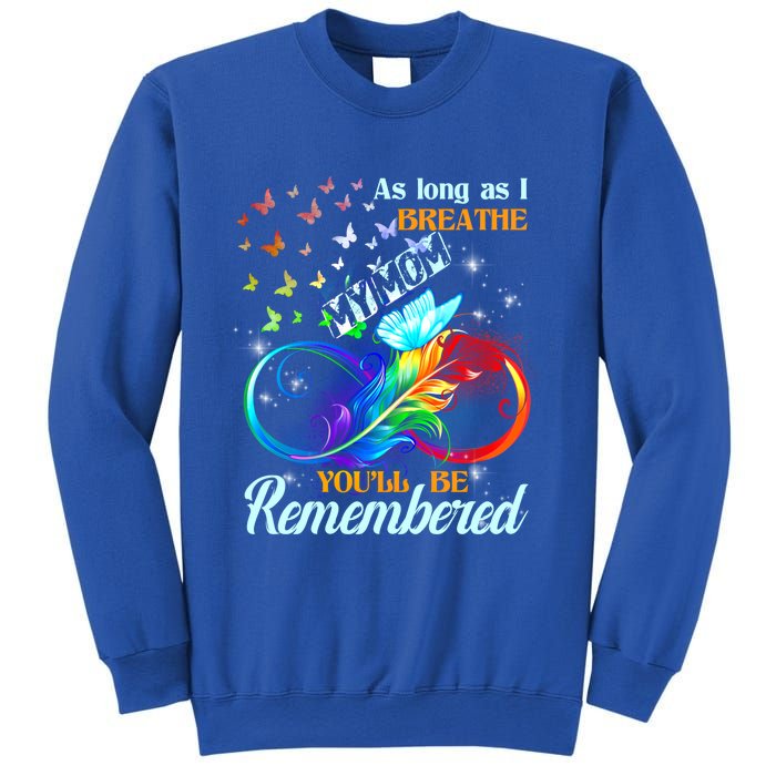 As Long As I Breathe My Mom You'll Be Remembered Rip Mother Gift Sweatshirt