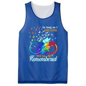 As Long As I Breathe My Mom You'll Be Remembered Rip Mother Gift Mesh Reversible Basketball Jersey Tank