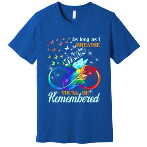 As Long As I Breathe My Mom You'll Be Remembered Rip Mother Gift Premium T-Shirt