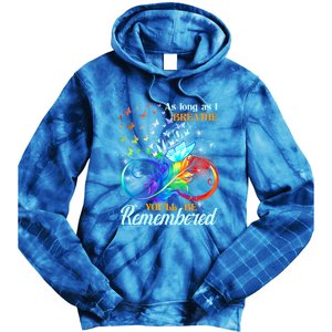 As Long As I Breathe My Mom You'll Be Remembered Rip Mother Gift Tie Dye Hoodie