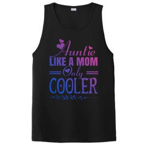 Auntie Like A Mom Only Cooler Novelty Cool Outfit Designs Gift PosiCharge Competitor Tank