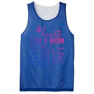 Auntie Like A Mom Only Cooler Novelty Cool Outfit Designs Gift Mesh Reversible Basketball Jersey Tank