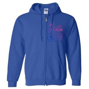 Auntie Like A Mom Only Cooler Novelty Cool Outfit Designs Gift Full Zip Hoodie