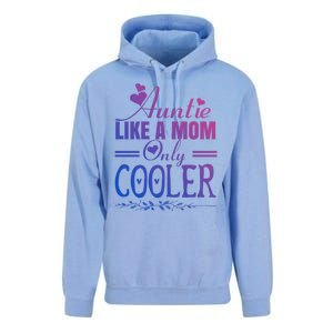 Auntie Like A Mom Only Cooler Novelty Cool Outfit Designs Gift Unisex Surf Hoodie