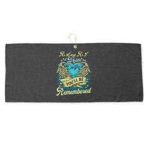 As Long As I Breathe My Wife You'll Be Remembered Memoires Gift Large Microfiber Waffle Golf Towel