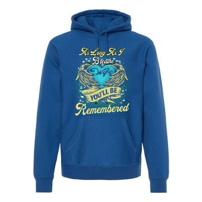 As Long As I Breathe My Wife You'll Be Remembered Memoires Gift Premium Hoodie