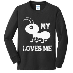 Ant Lovers_My Aunt Loves Me Family Gifts For Nephew & Niece Kids Long Sleeve Shirt