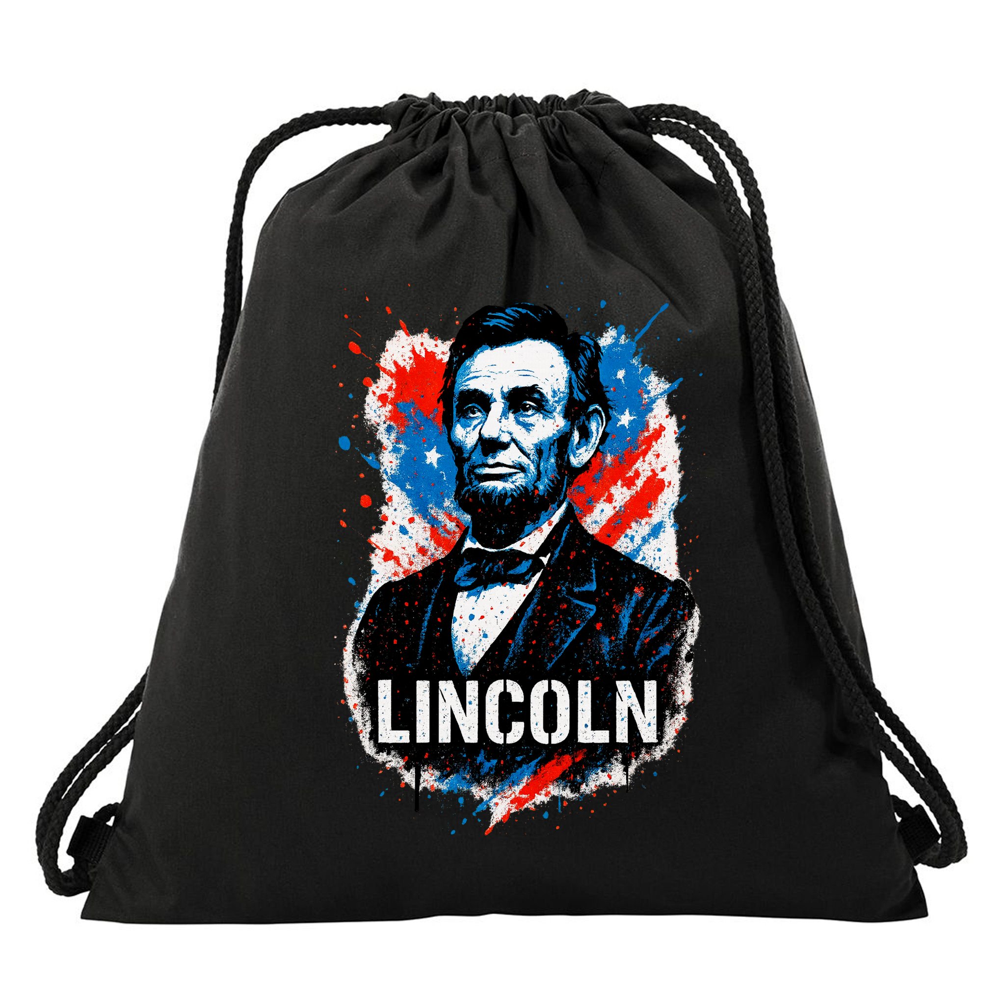 Abraham Lincoln American USA Portrait  Drawstring Bag