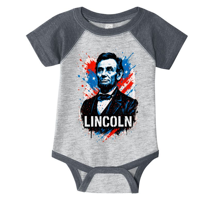 Abraham Lincoln American USA Portrait  Infant Baby Jersey Bodysuit