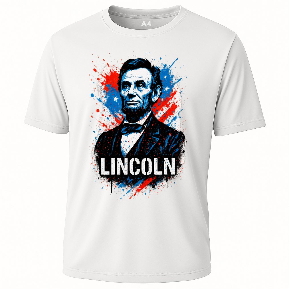 Abraham Lincoln American USA Portrait  Cooling Performance Crew T-Shirt