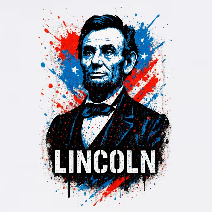Abraham Lincoln American USA Portrait  Flat Bill Trucker Hat