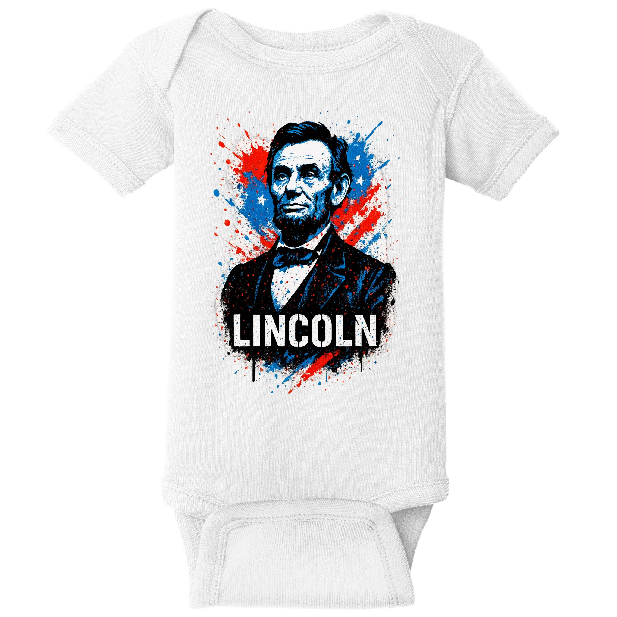 Abraham Lincoln American USA Portrait  Baby Bodysuit