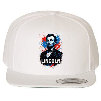Abraham Lincoln American USA Portrait  Wool Snapback Cap