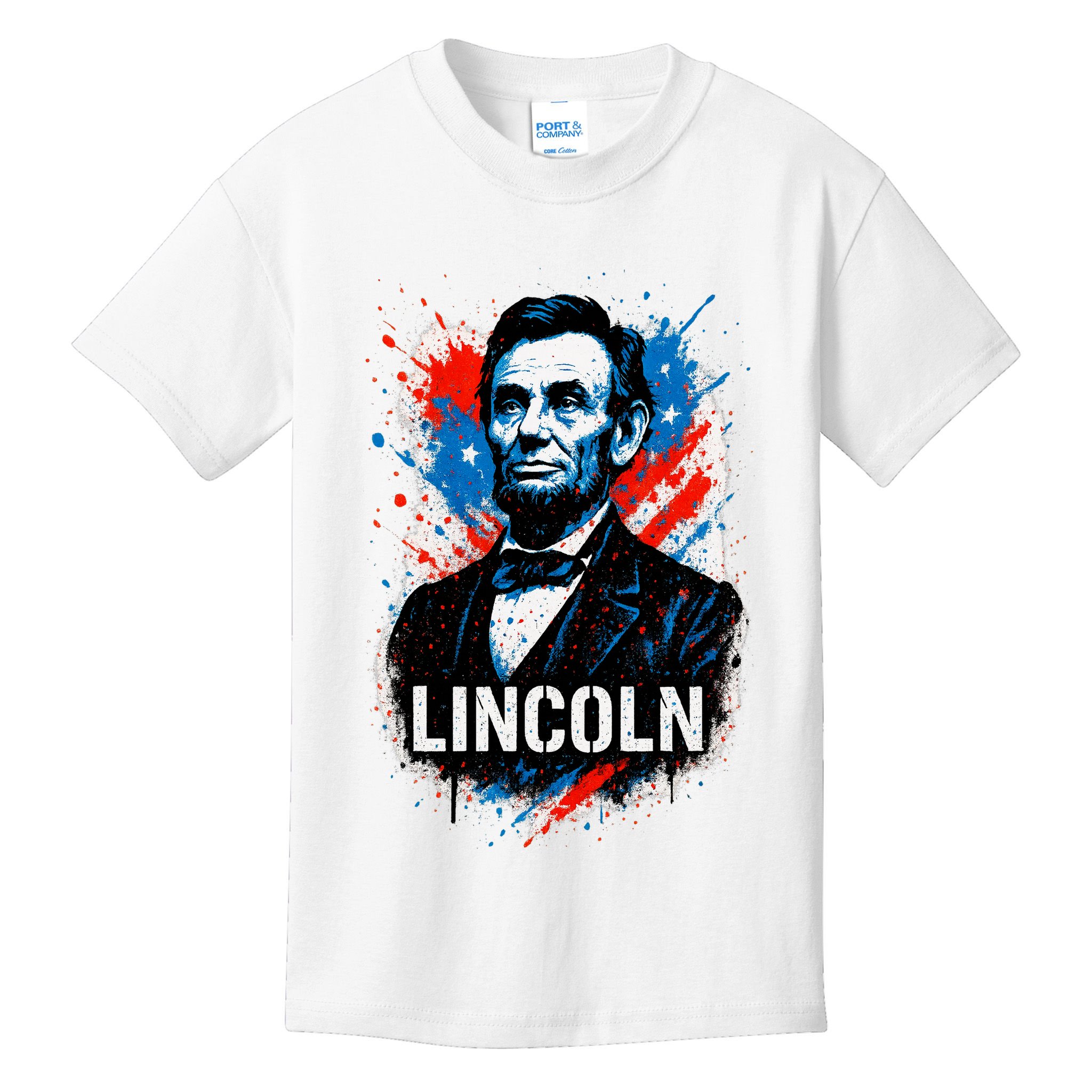 Abraham Lincoln American USA Portrait  Kids T-Shirt