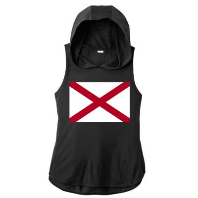 Alabama Flag Ladies PosiCharge Tri-Blend Wicking Draft Hoodie Tank