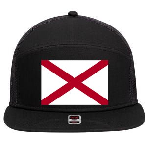 Alabama Flag 7 Panel Mesh Trucker Snapback Hat