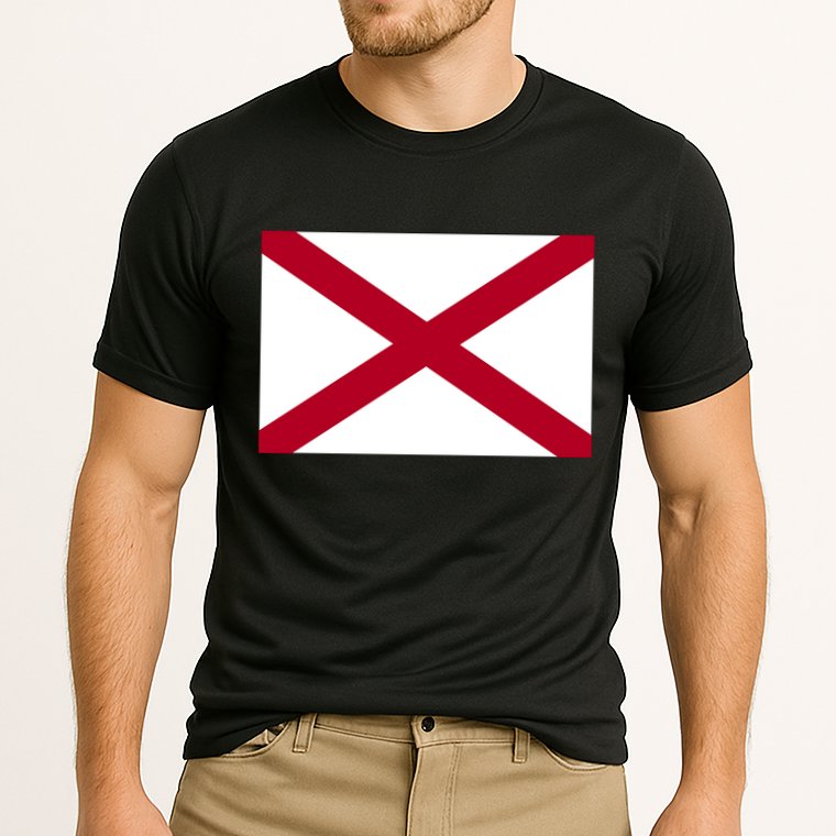 Alabama Flag Cooling Performance Crew T-Shirt