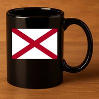 Alabama Flag 11oz C Handle Ceramic Mug