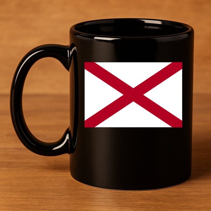 Alabama Flag 11oz C Handle Ceramic Mug