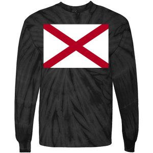 Alabama Flag Tie-Dye Long Sleeve Shirt