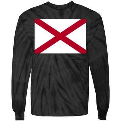 Alabama Flag Tie-Dye Long Sleeve Shirt