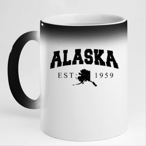 Alaska EST. 1959 11oz Black Color Changing Mug