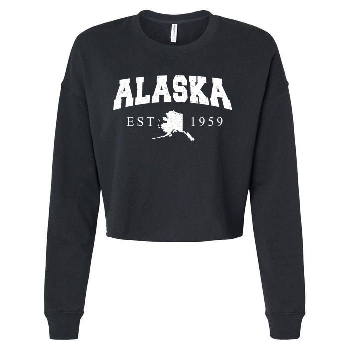 Alaska EST. 1959 Cropped Pullover Crew
