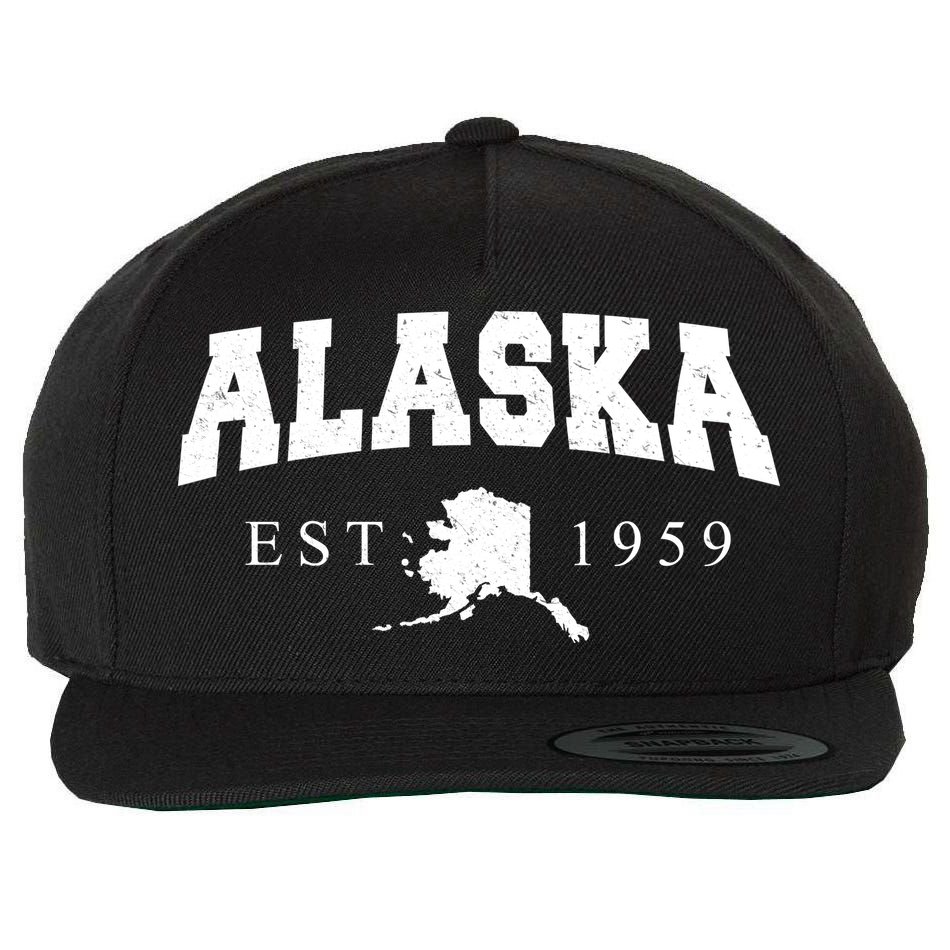 Alaska EST. 1959 Wool Snapback Cap