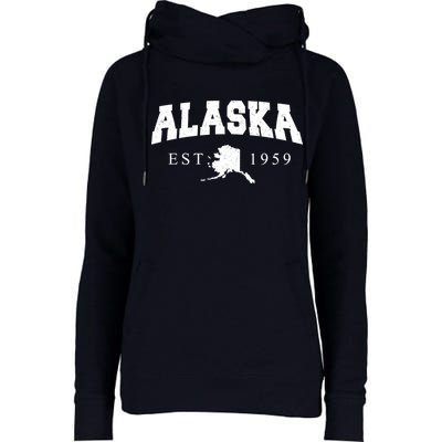 Alaska EST. 1959 Womens Funnel Neck Pullover Hood