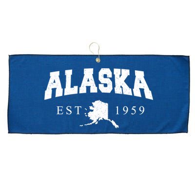 Alaska EST. 1959 Large Microfiber Waffle Golf Towel