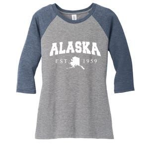 Alaska EST. 1959 Women's Tri-Blend 3/4-Sleeve Raglan Shirt